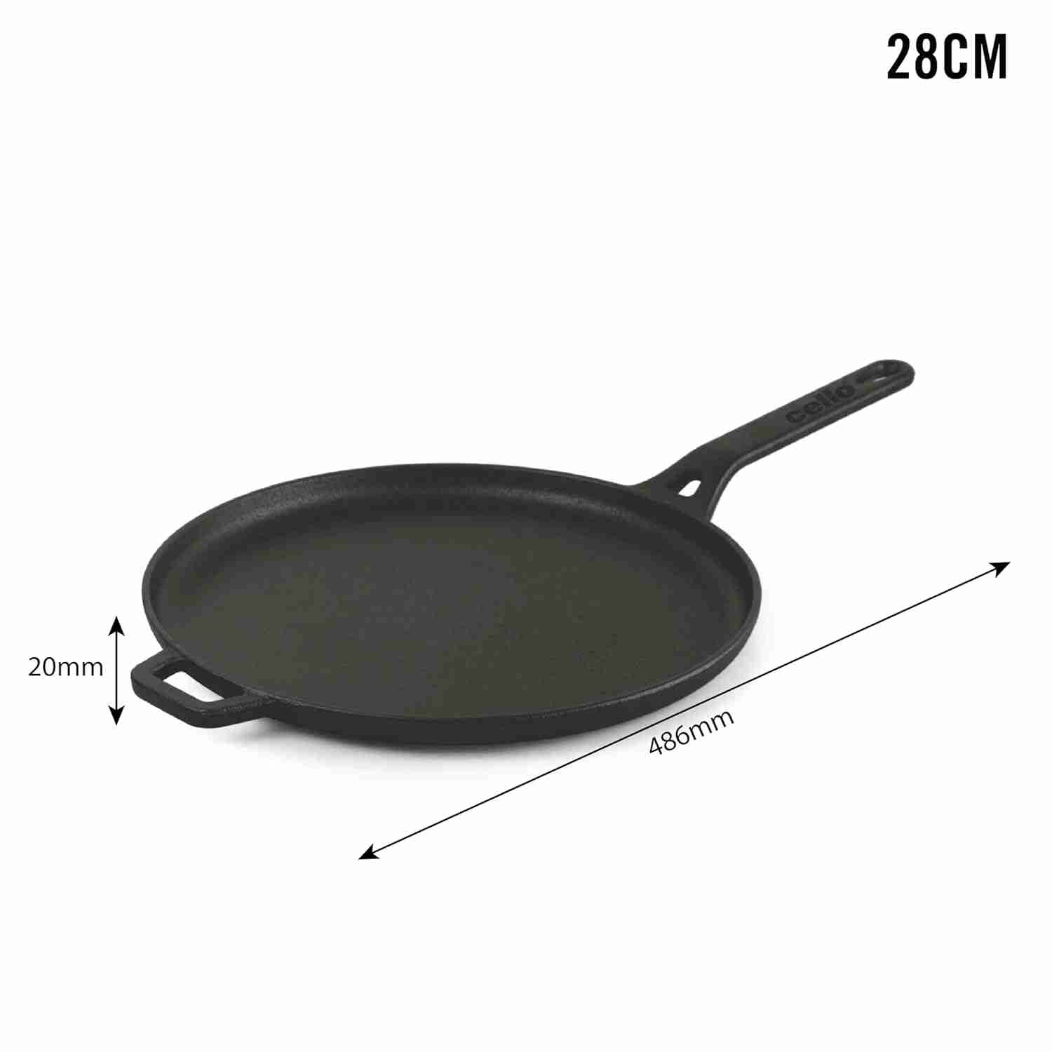 CELLO HOUSEHOLD IRON TAWA CAST IRON DOSA TAWA