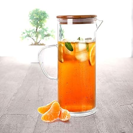 CELLO HOUSEHOLD GLASS WATER JUG WOODY BOROSILICATE
