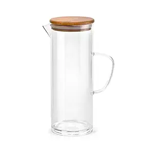 CELLO HOUSEHOLD GLASS WATER JUG WOODY BOROSILICATE