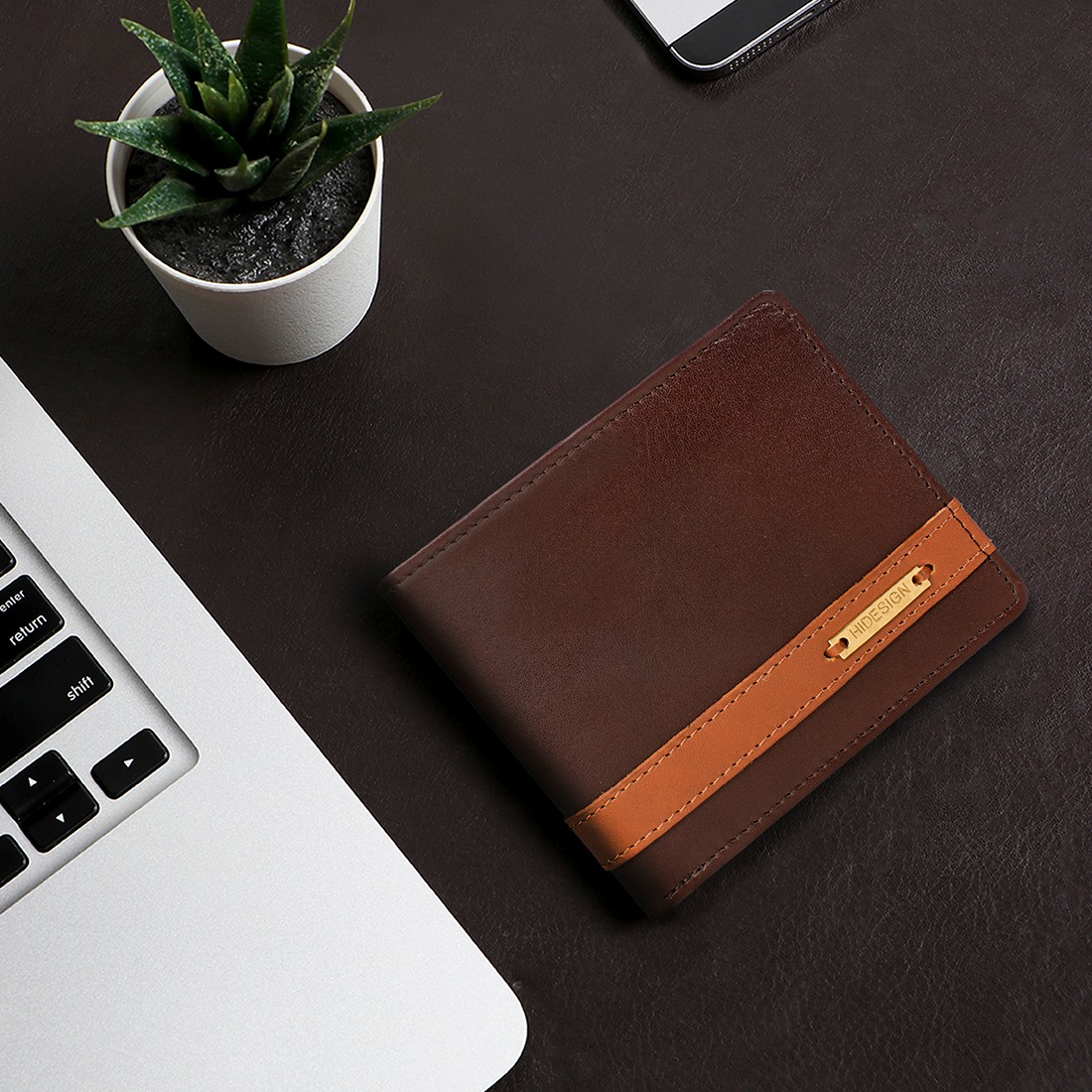 Hidesign Genuine Leather Men's Brown Bi Fold Wallet