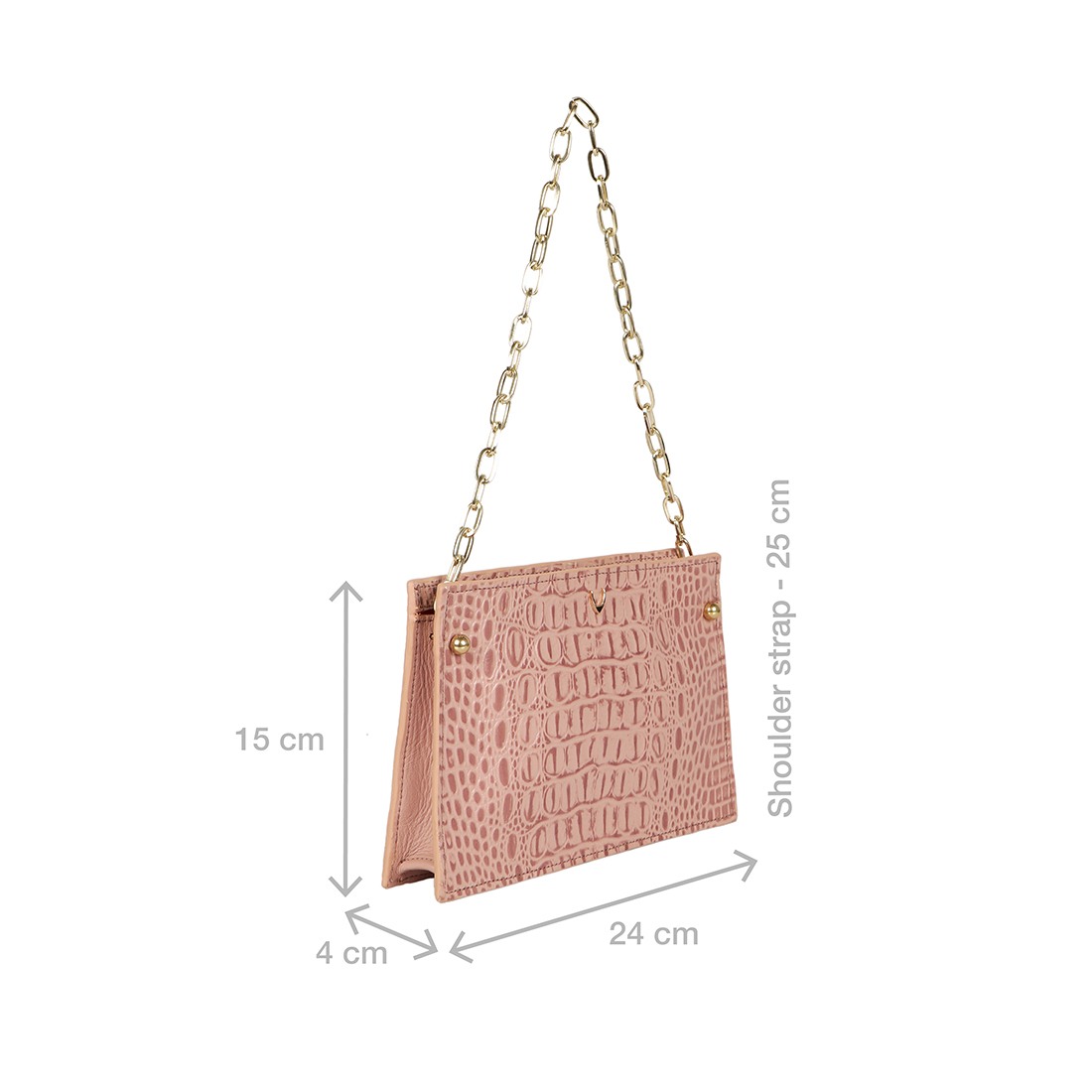 Hidesign Genuine Leather Women's Pink Shoulder Bag
