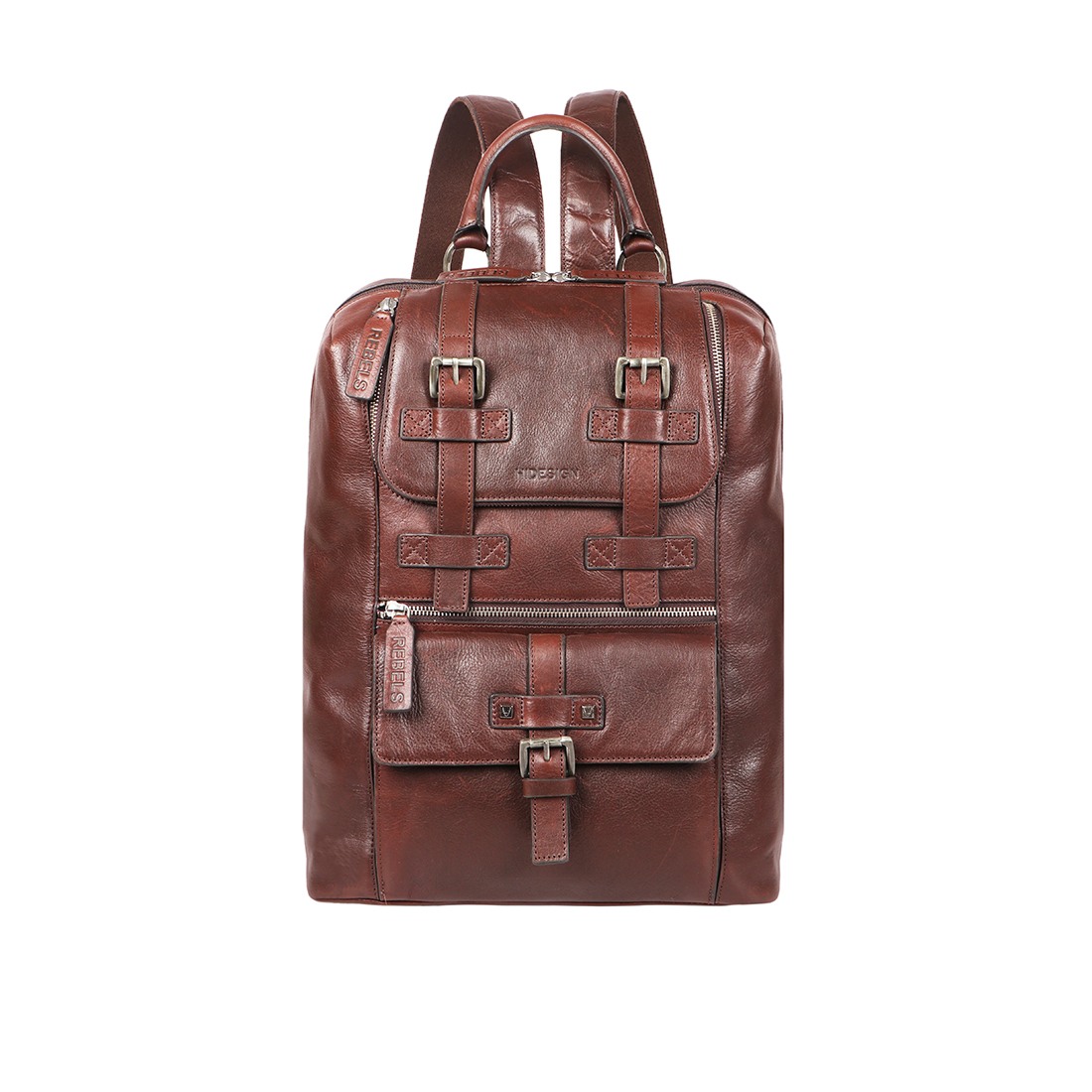 Hidesign Genuine Leather Men Backpack Brown