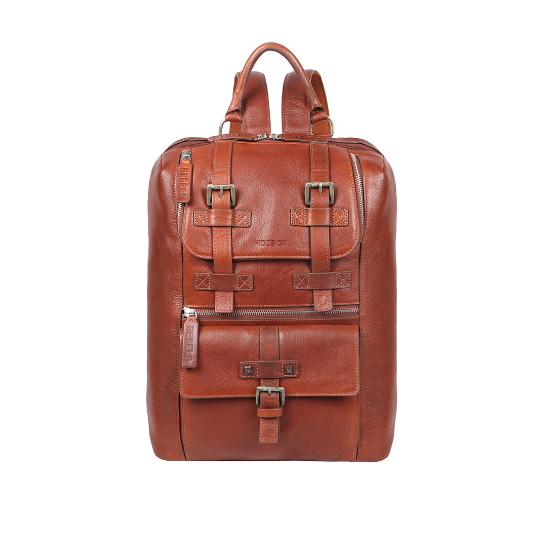 Hidesign Genuine Leather Men Backpack Tan