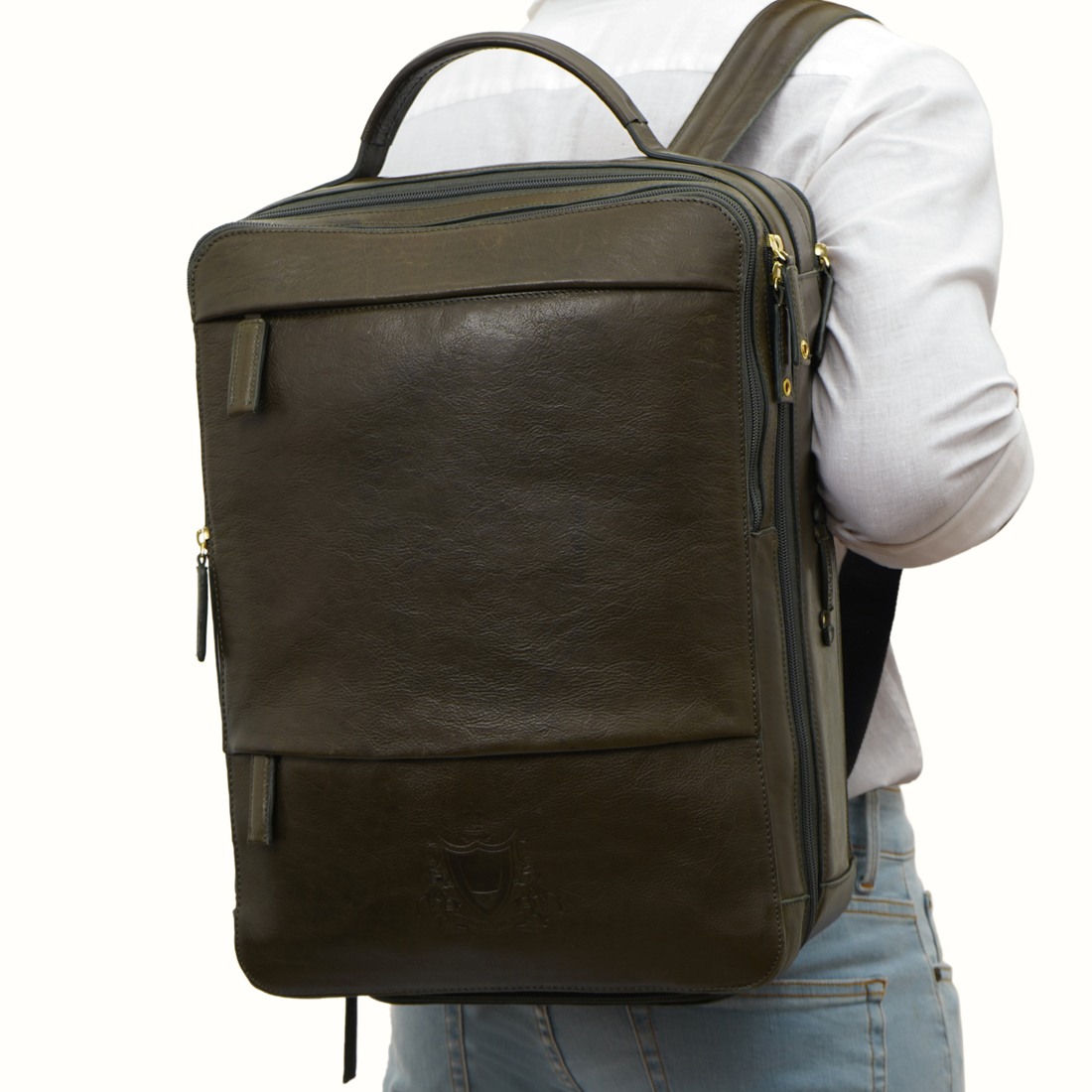 Hidesign Genuine Leather Men Backpack