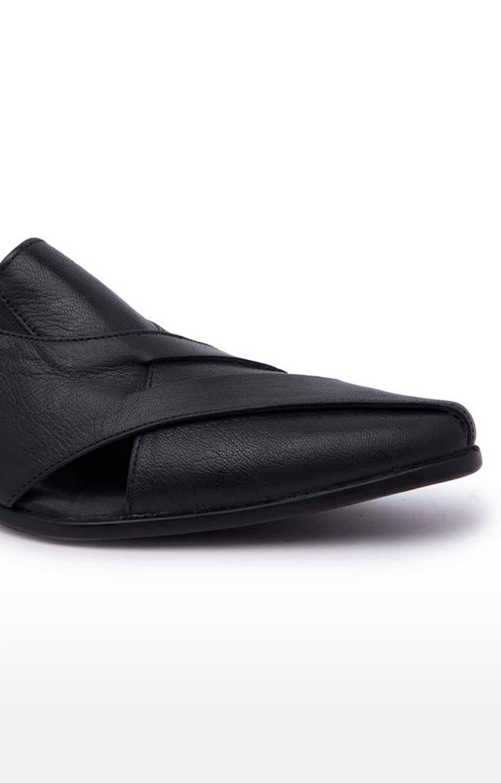 REGAL BLACK MEN LEATHER FORMAL SLIP-ONS