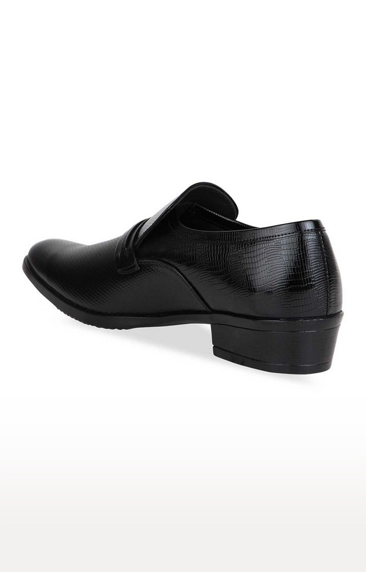Men's Black Leather Formal Slip-ons