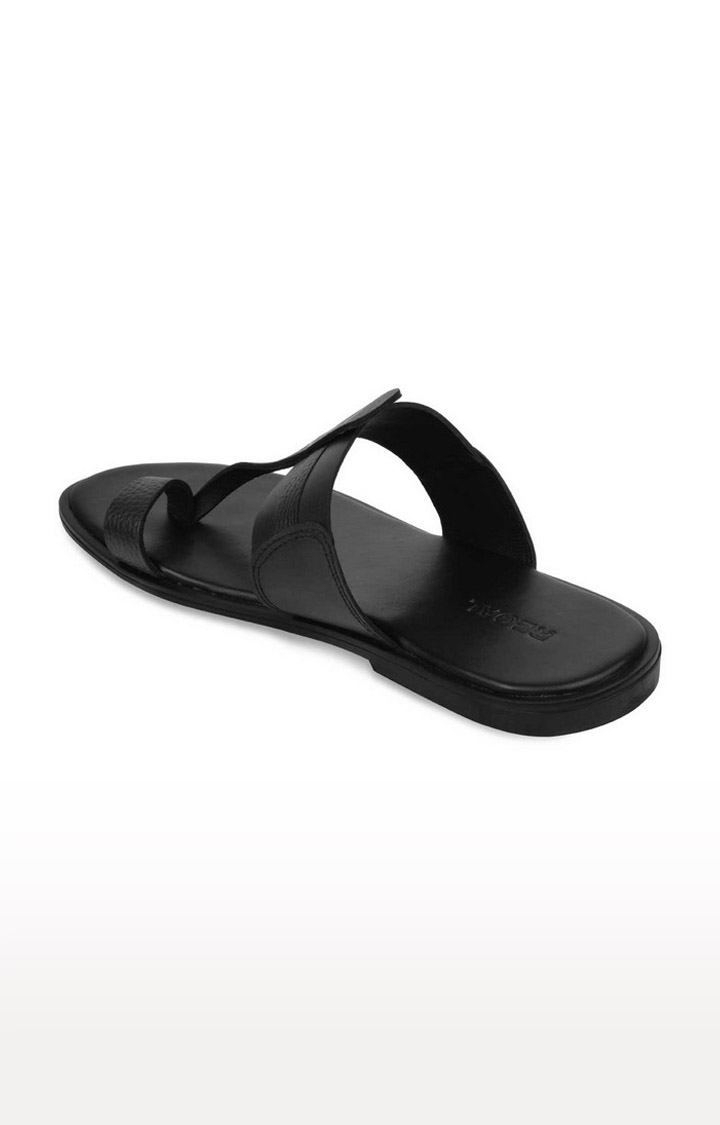Men's Black Leather Sandals