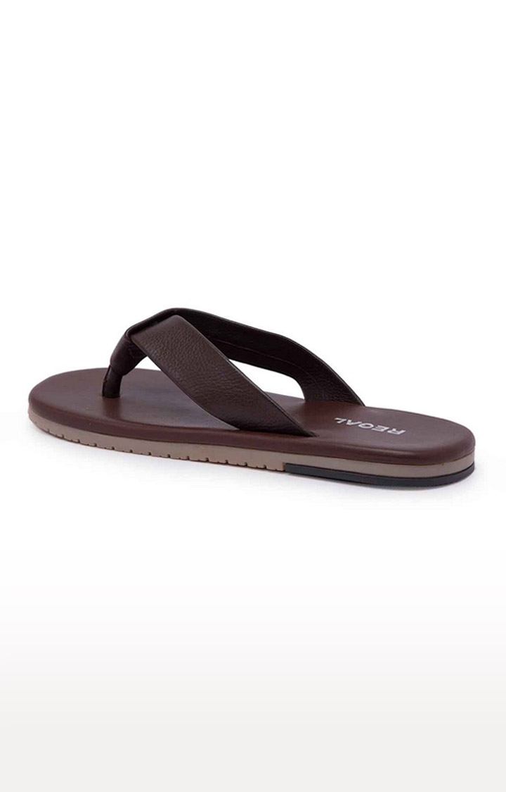 Men's Brown Leather Slippers