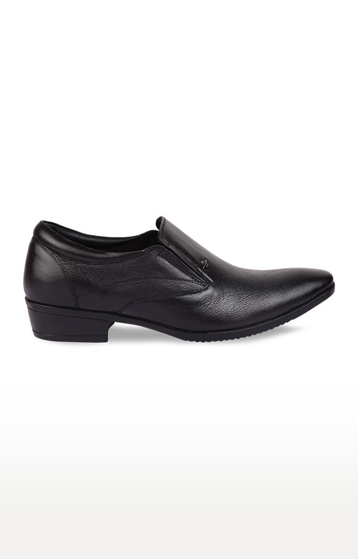 Men's Black Leather Formal Slip-ons