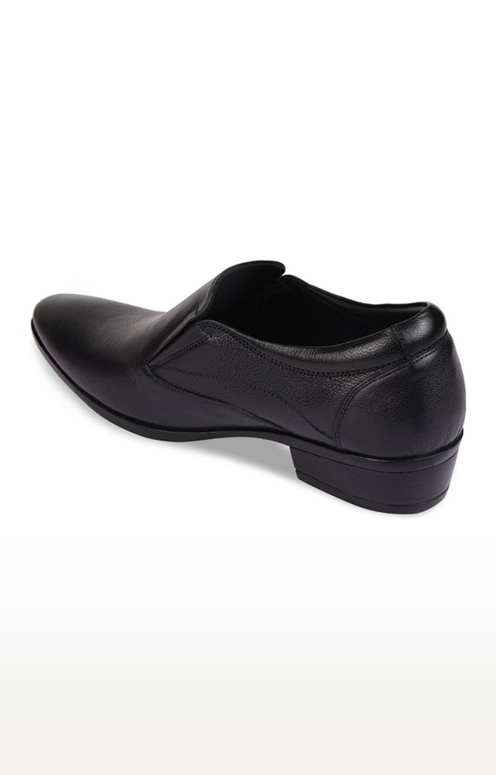 Men's Black Leather Formal Slip-ons