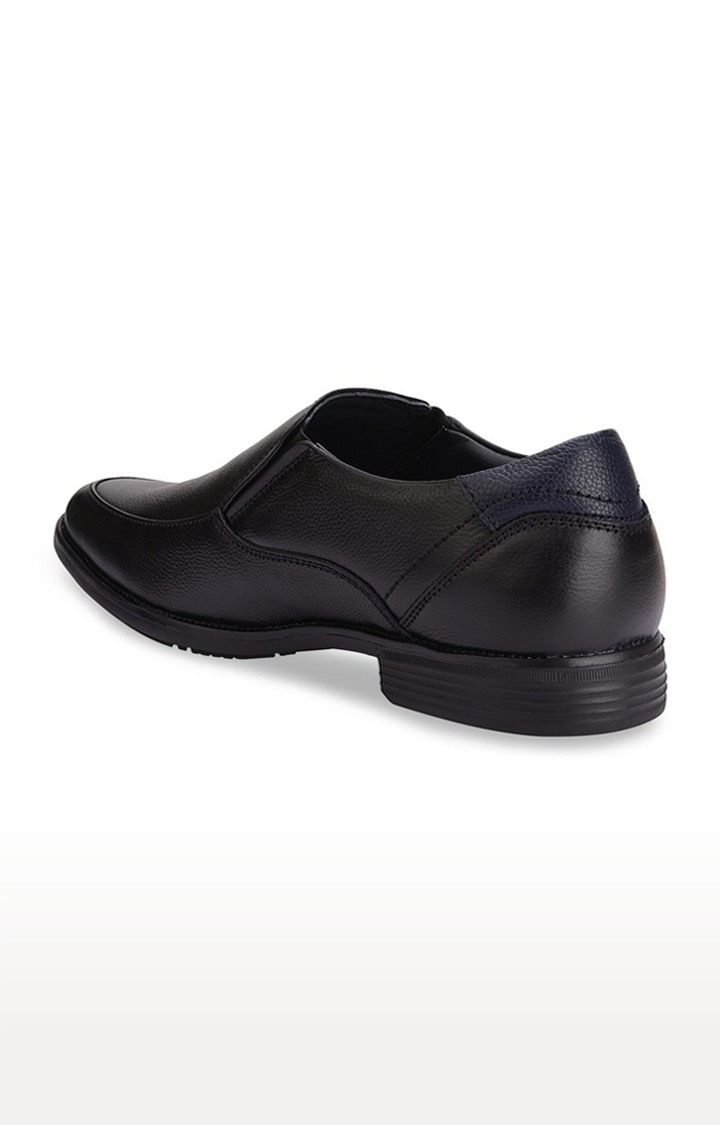 Men's Black Leather Formal Slip-ons