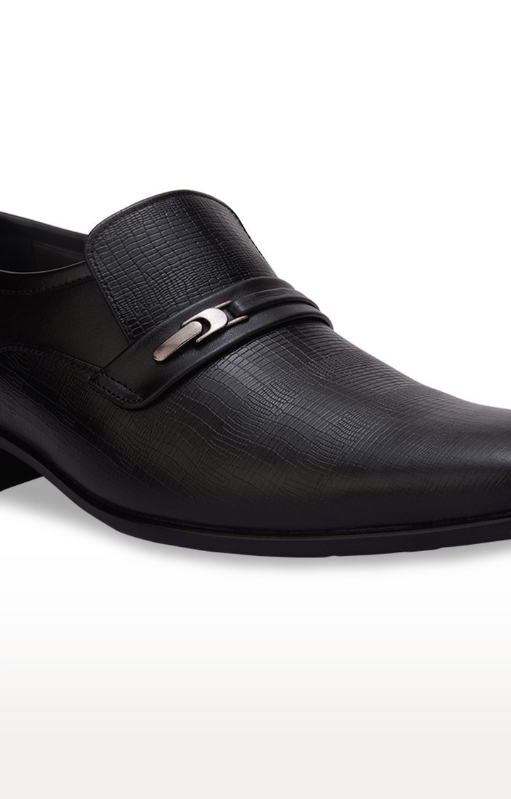 Regal | Men's Black Leather Formal Slip-ons 3