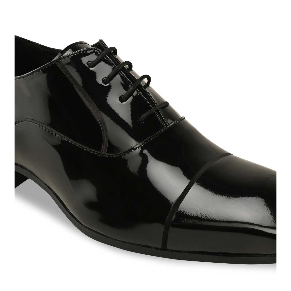 Imperio | Imperio Mens Black Formal Patent Leather Lace Up Shoes 3