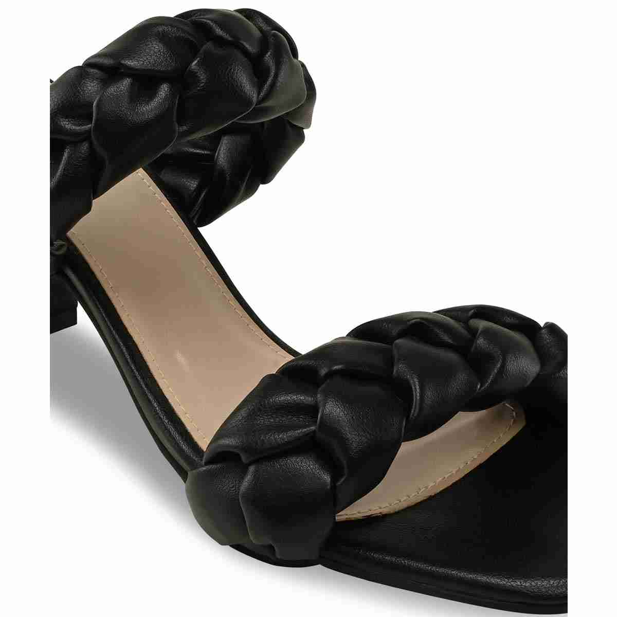 Rocia Black Braided Sandals