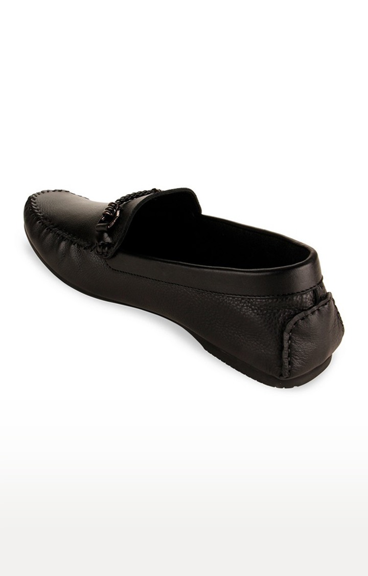Men's Black Leather Loafers