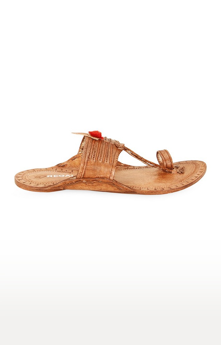Men's Brown Leather Ethnic Sandals