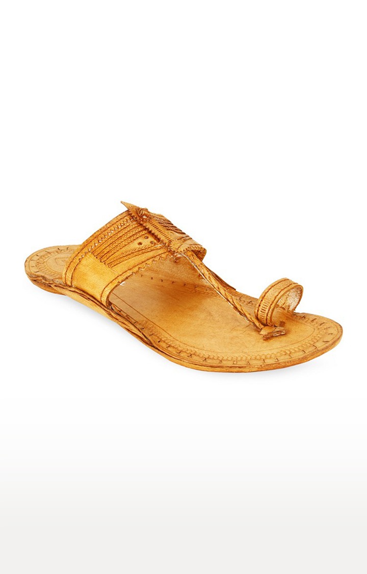 Men's Brown Leather Ethnic Sandals