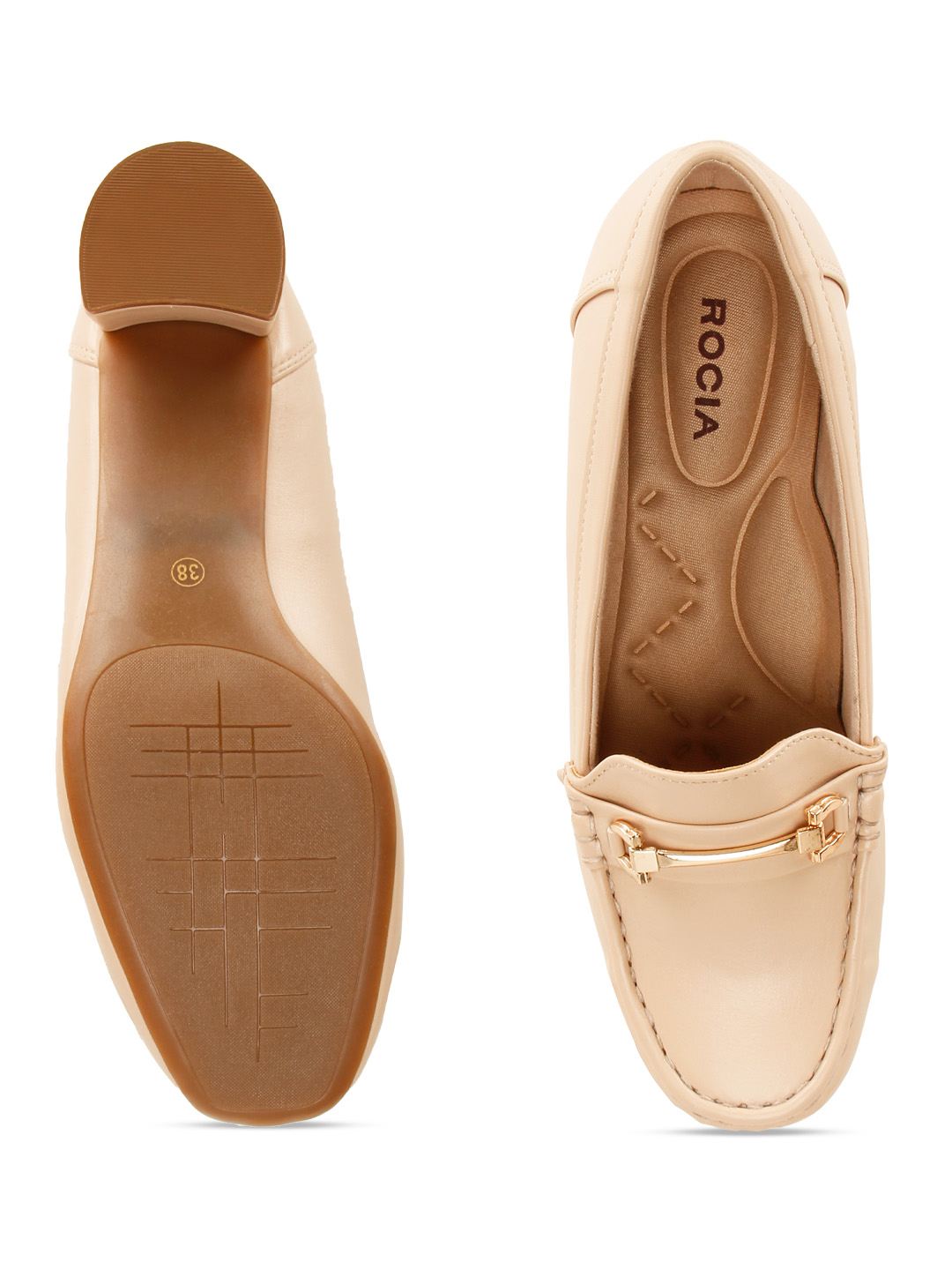 Rocia Nude Women Block Heeled Pumps