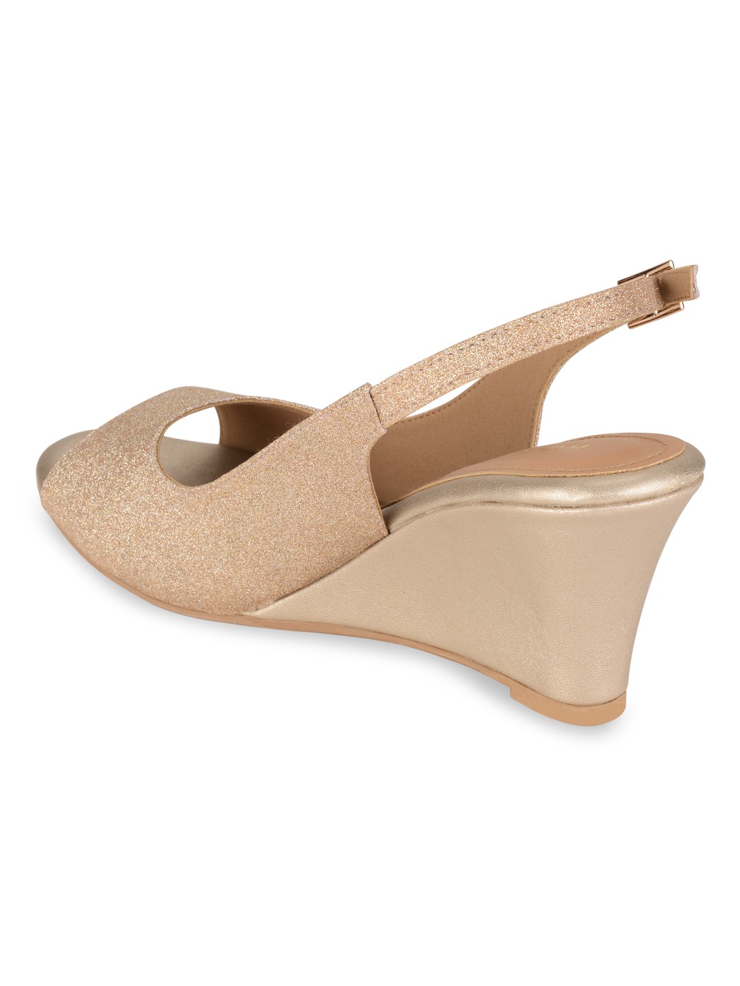Rocia Women Peep toe Shimmer Wedges