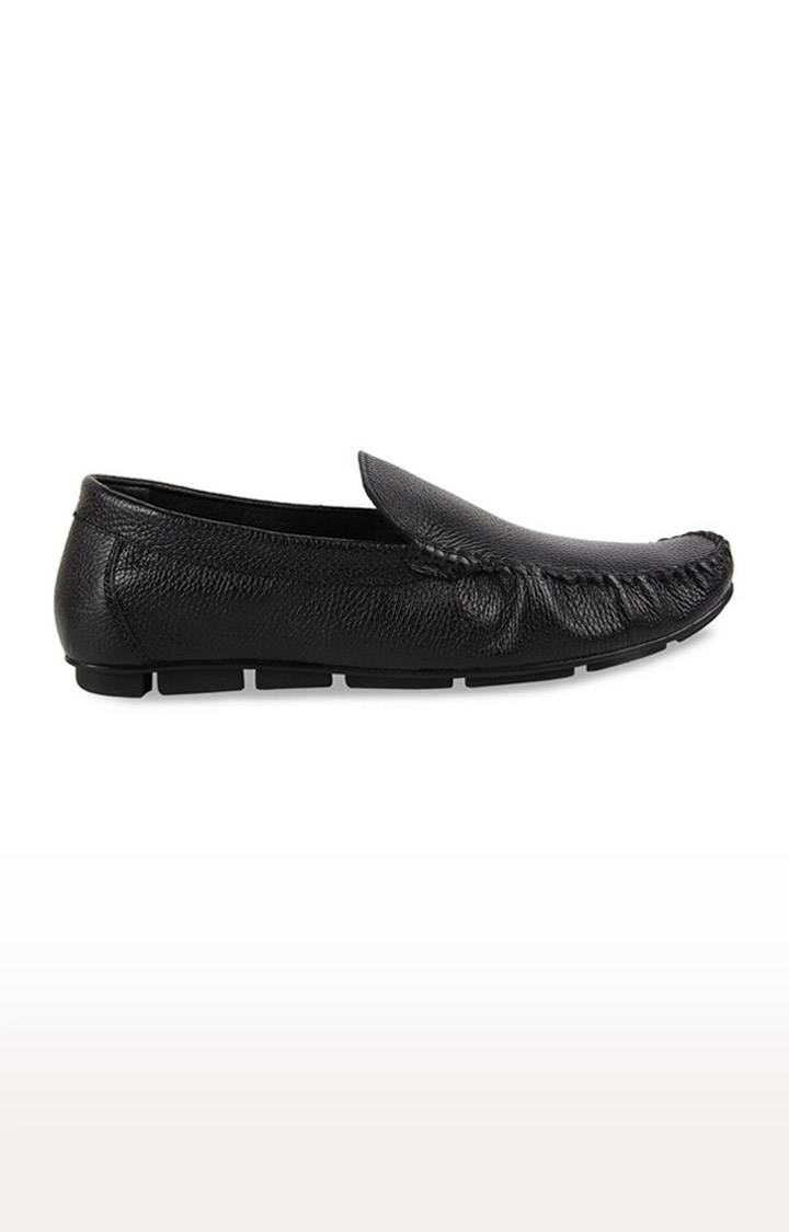 Men's Black Leather Loafers