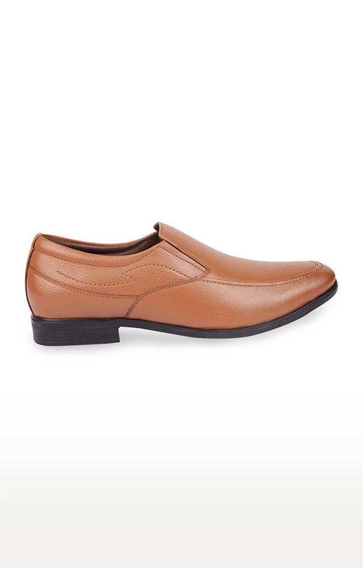 Men's Brown Leather Formal Slip-ons