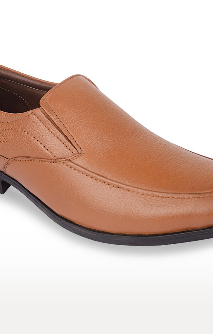 Men's Brown Leather Formal Slip-ons
