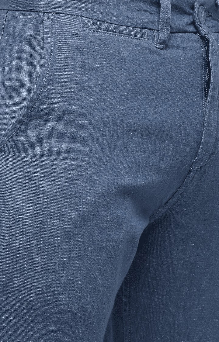 Voi Jeans | Men's Blue Cotton Chinos 4