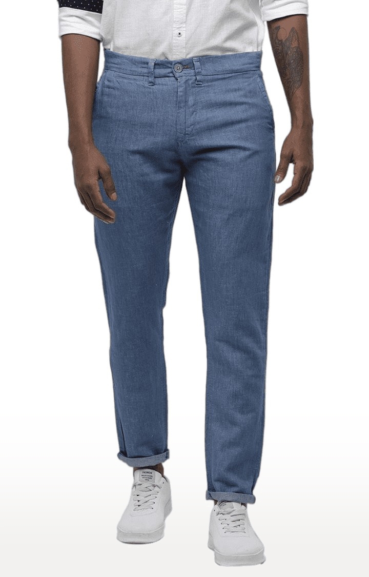 Voi Jeans | Men's Blue Cotton Chinos 0