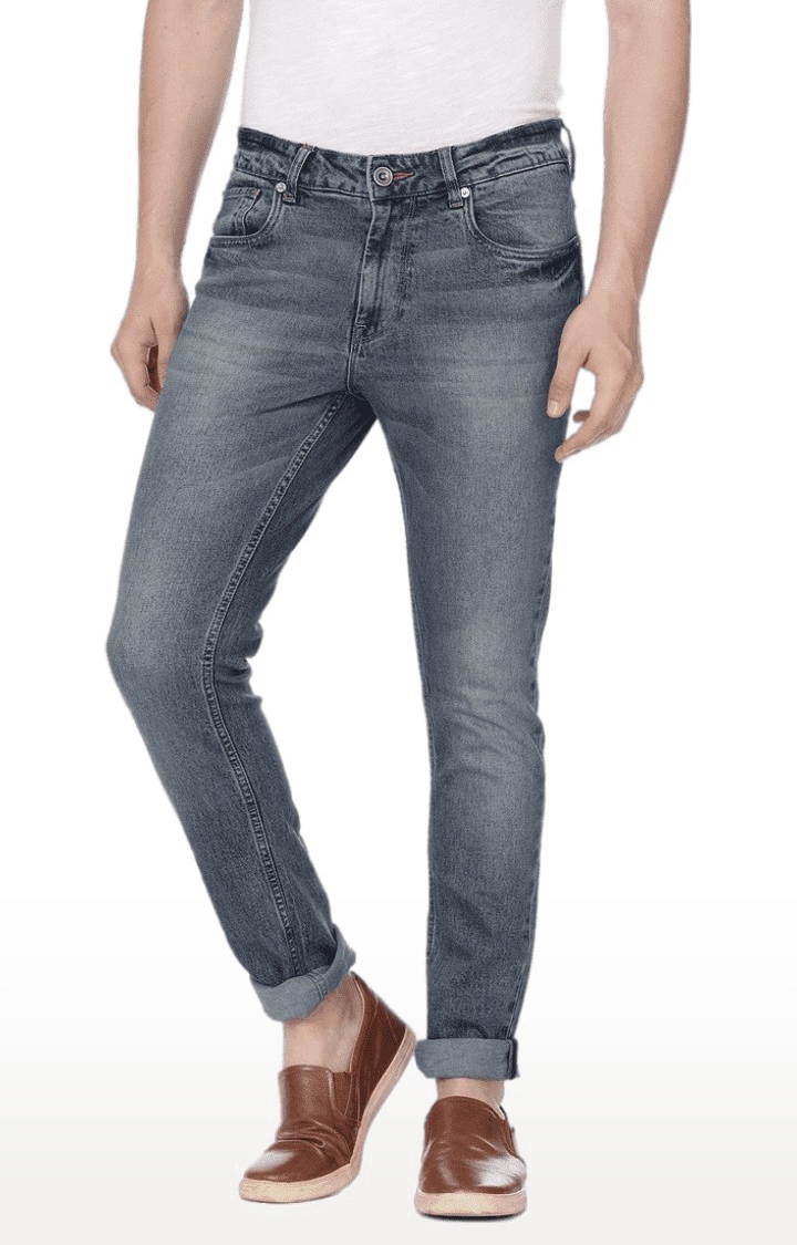 Voi Jeans | Men's Blue Cotton Blend Slim Jeans 0