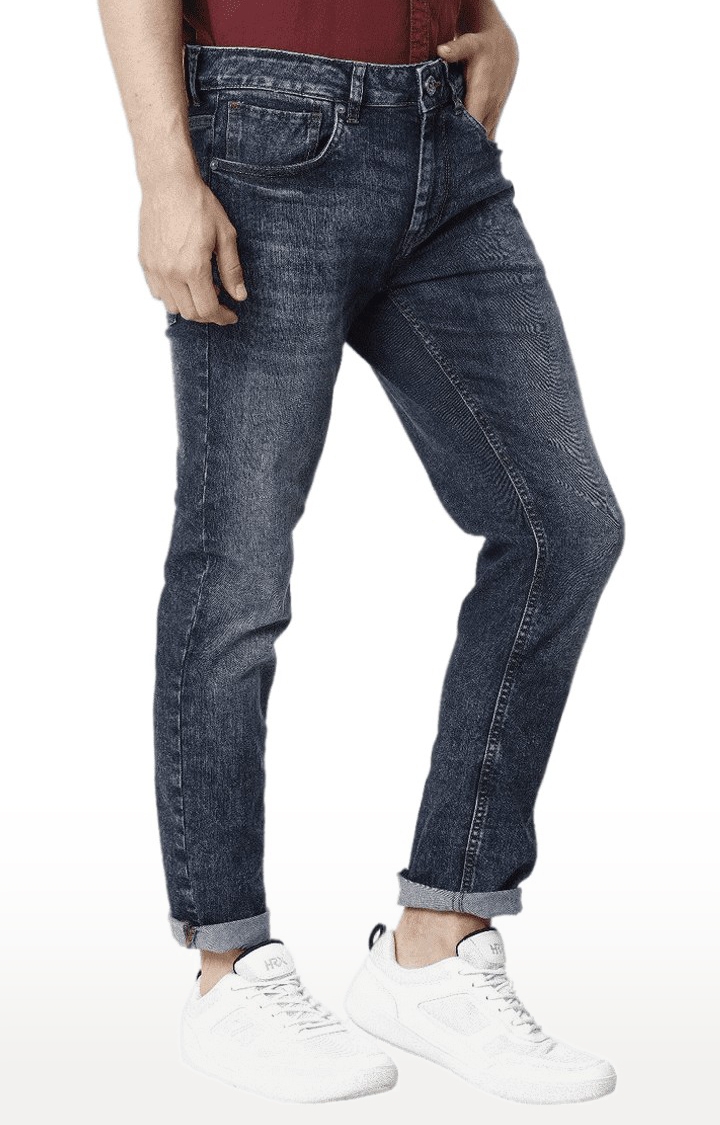 Voi Jeans | Men's Blue Cotton Blend Slim Jeans 3