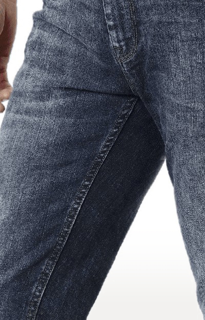 Voi Jeans | Men's Blue Cotton Blend Slim Jeans 5