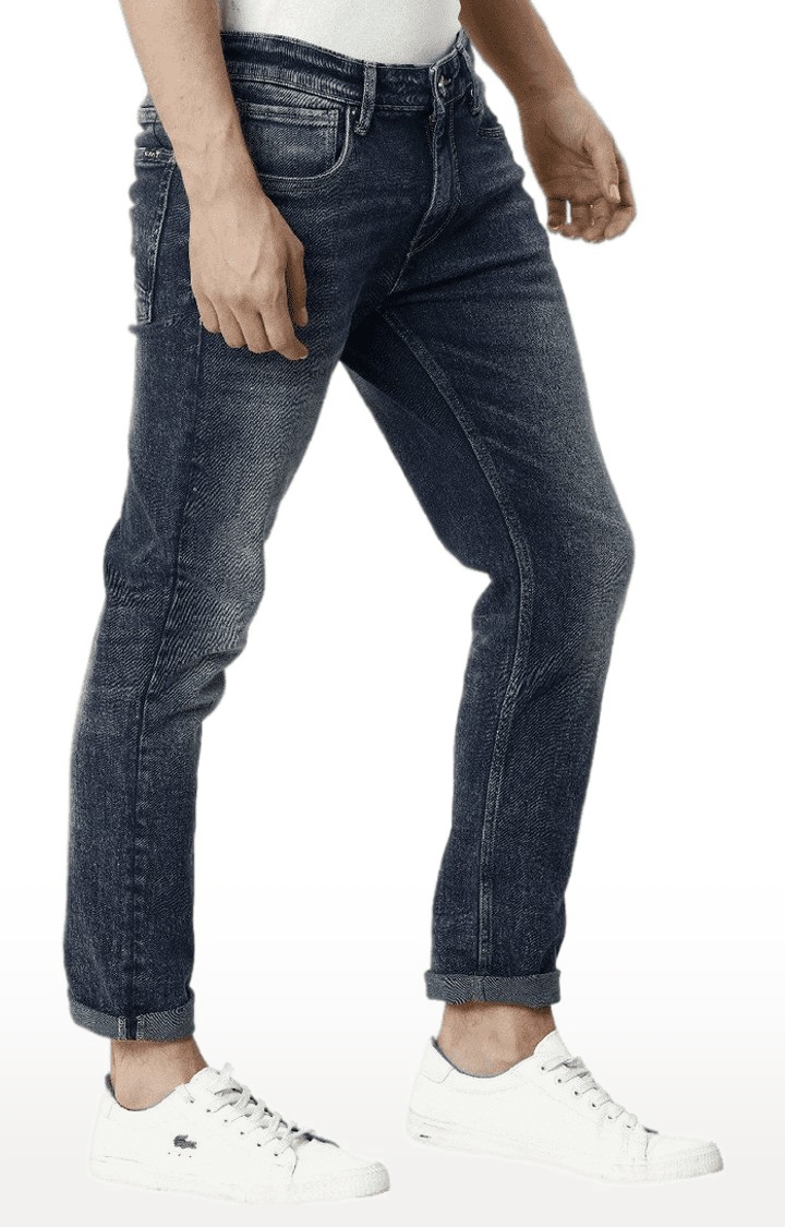 Voi Jeans | Men's Blue Cotton Blend Slim Jeans 3