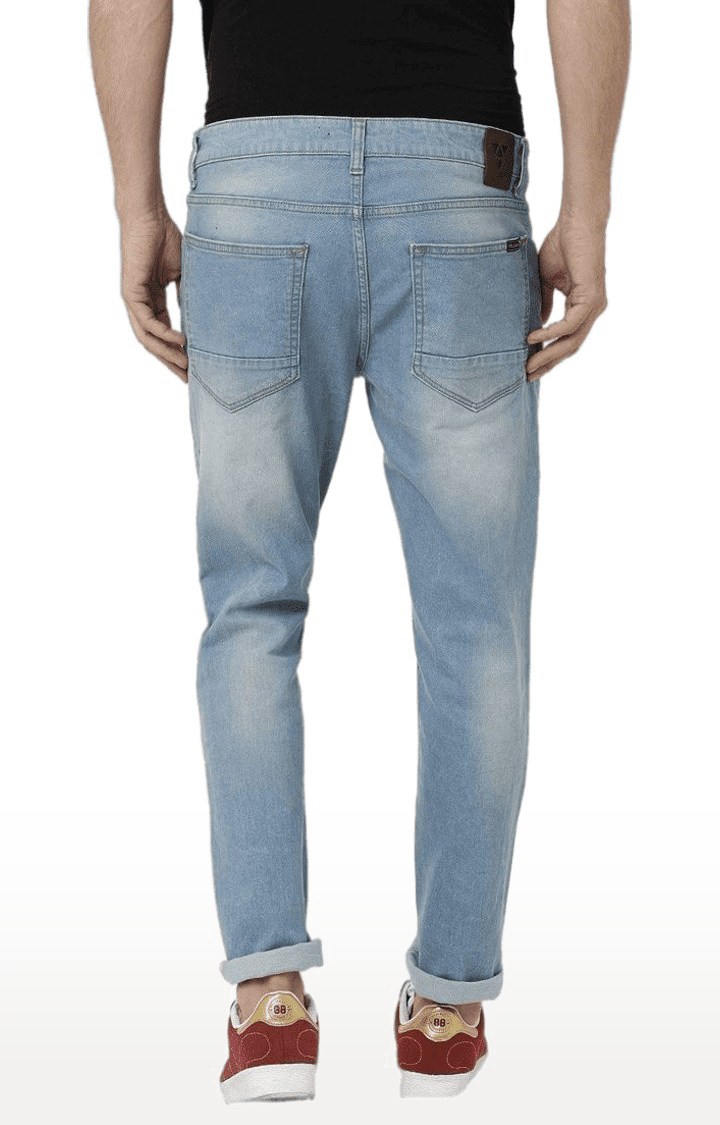 Voi Jeans | Men's Blue Cotton Blend Slim Jeans 4