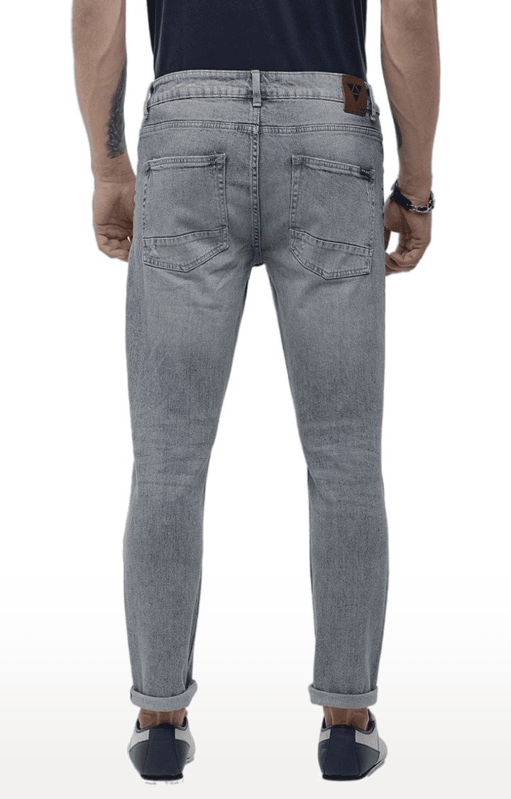 Voi Jeans | Men's Grey Cotton Slim Jeans 3