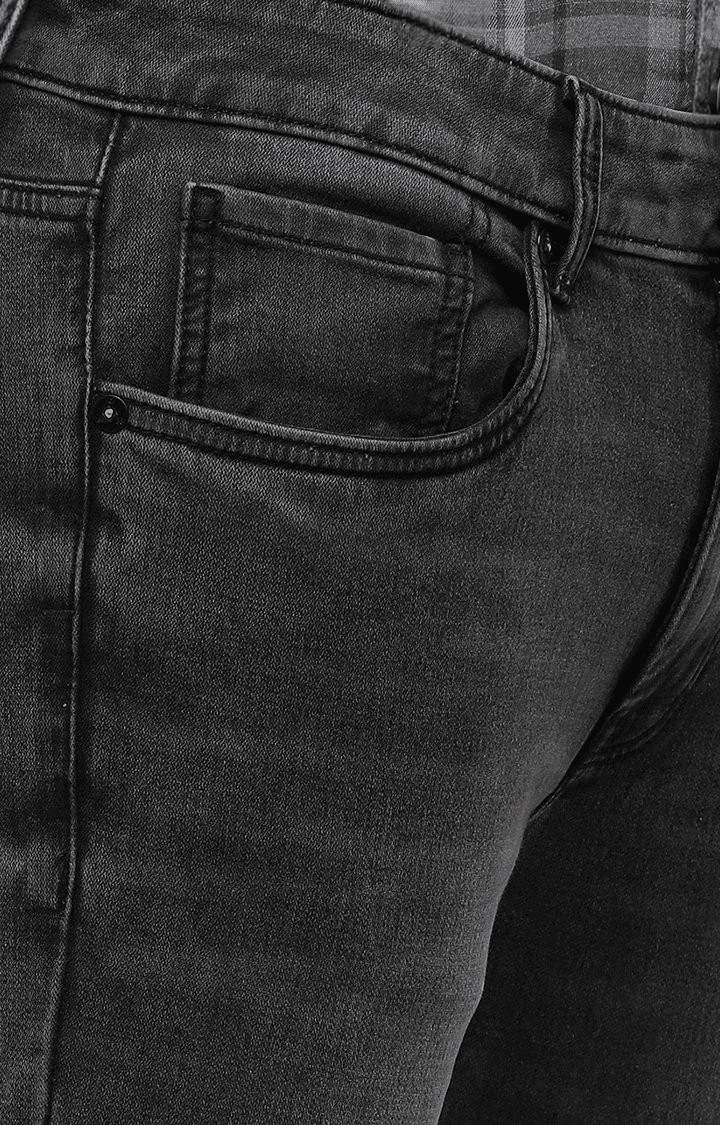 Men's Grey Cotton Blend  Regular Jeans