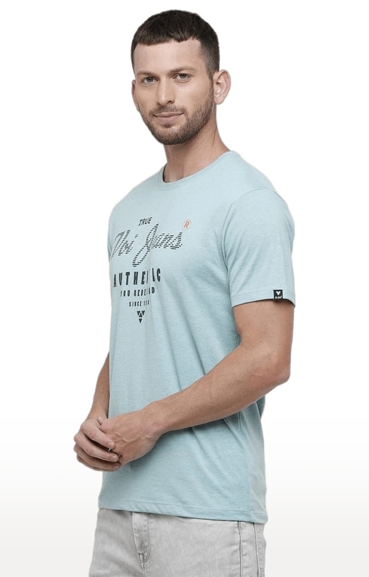Voi Jeans | Men's Light blue Polycotton Typographic T-Shirt 2