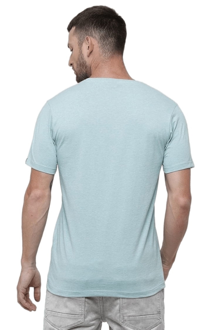 Voi Jeans | Men's Light blue Polycotton Typographic T-Shirt 3