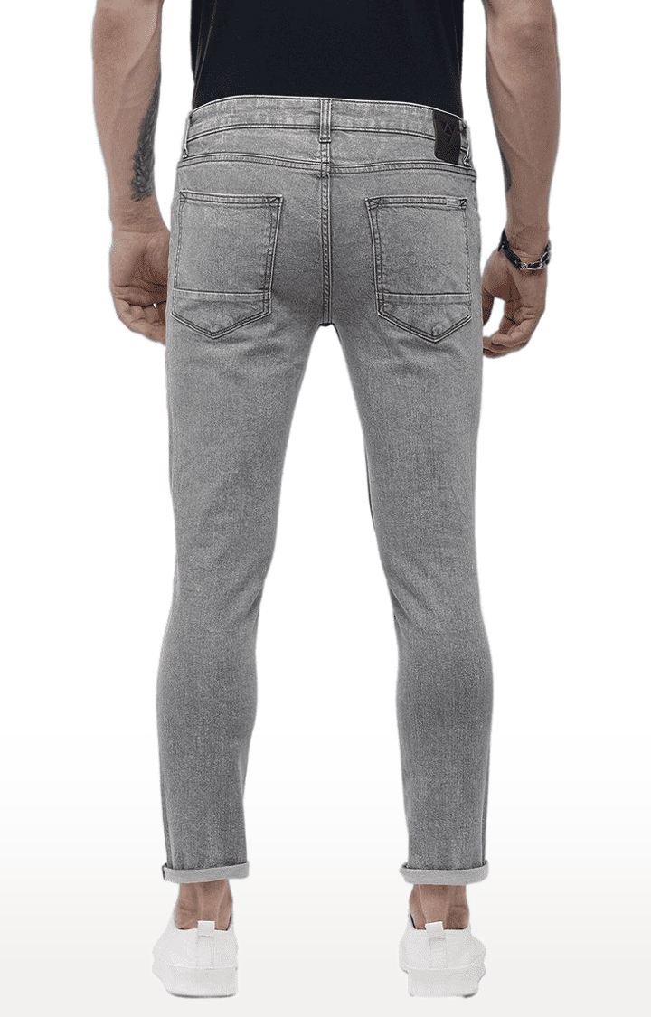 Voi Jeans | Men's Grey Cotton Skinny Jeans 3