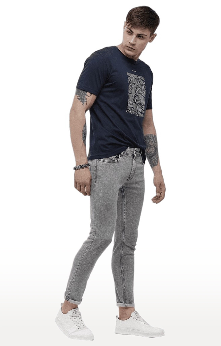 Voi Jeans | Men's Grey Cotton Skinny Jeans 1