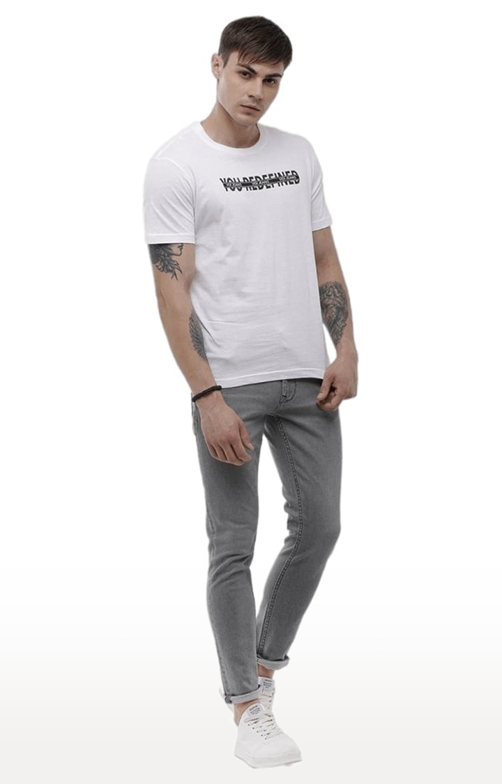 Voi Jeans | Men's White Cotton Printed T-Shirt 1