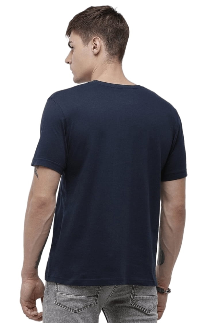 Voi Jeans | Men's Navy Blue Cotton Printed T-Shirt 3
