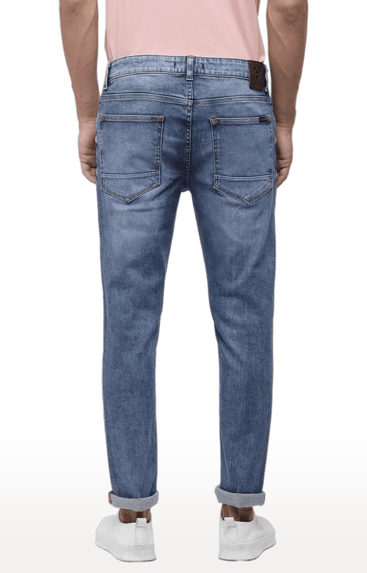 Voi Jeans | Men's Blue Cotton Slim Jeans 4