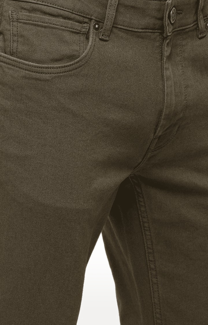 Voi Jeans | Men's Brown Cotton  Regular Jeans 4