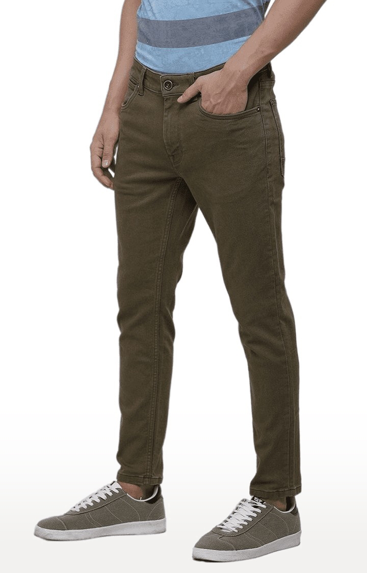 Voi Jeans | Men's Brown Cotton  Regular Jeans 2