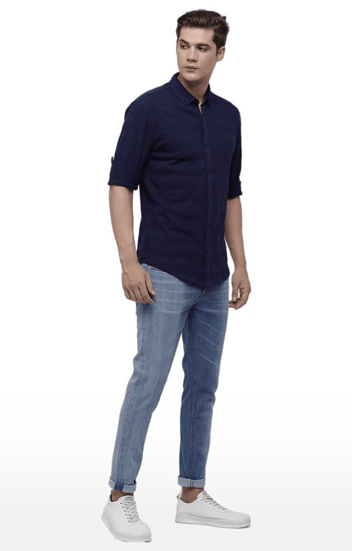 Men's Blue Cotton  Regular Jeans