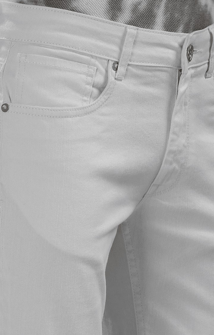 Voi Jeans | Men's White Denim  Regular Jeans 4