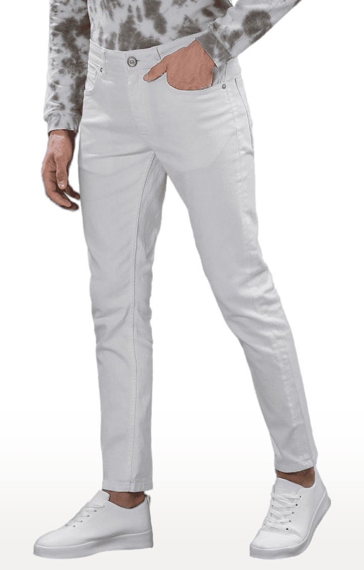 Voi Jeans | Men's White Denim  Regular Jeans 2