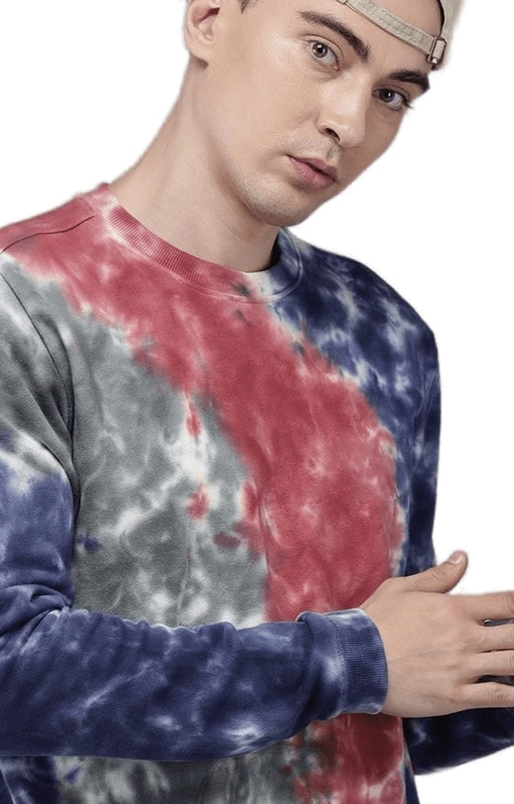 Voi Jeans | Men's Multicolour Cotton Tie Dye SweatShirt 4