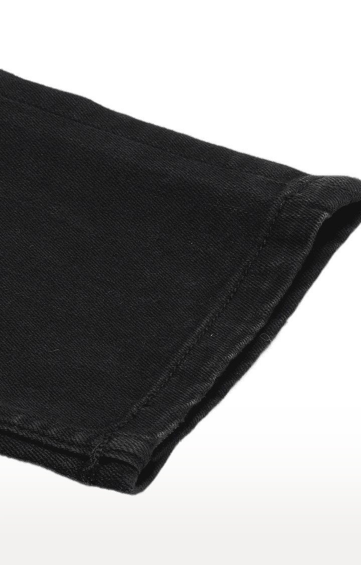 Voi Jeans | Men's Black Polycotton  Regular Jeans 6