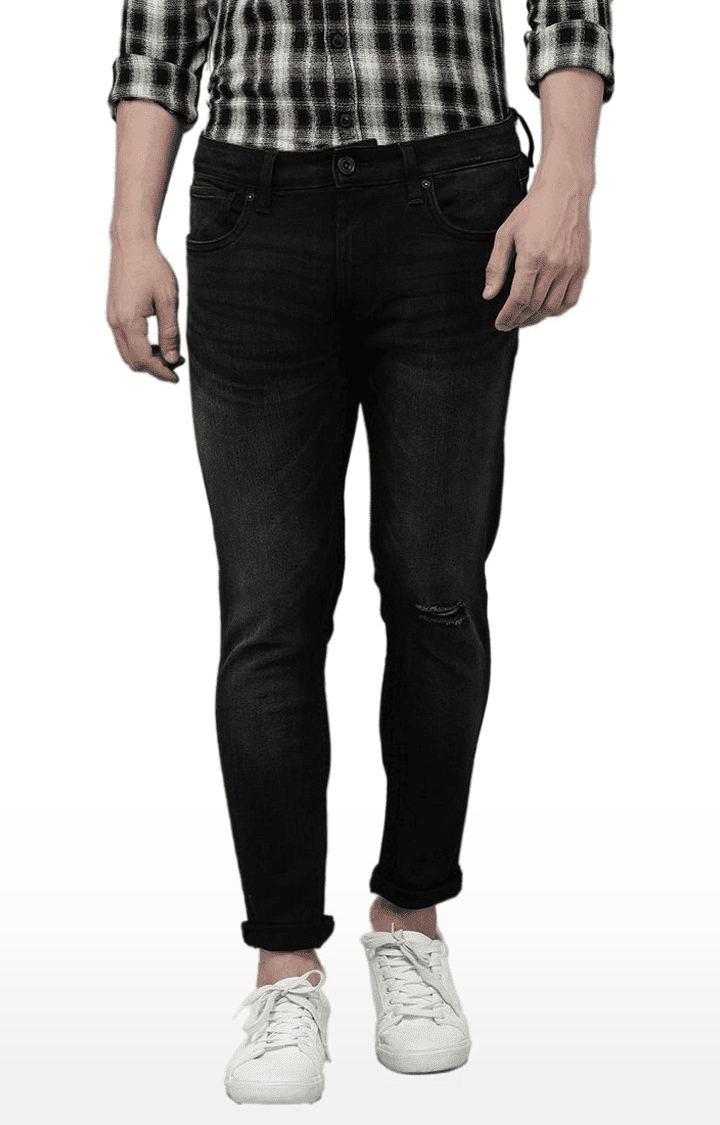 Voi Jeans | Men's Black Polycotton  Regular Jeans 0